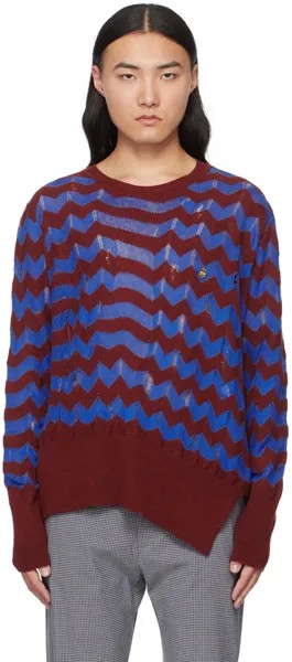 Темно-красный свитер с шевронами Drunken Vivienne Westwood