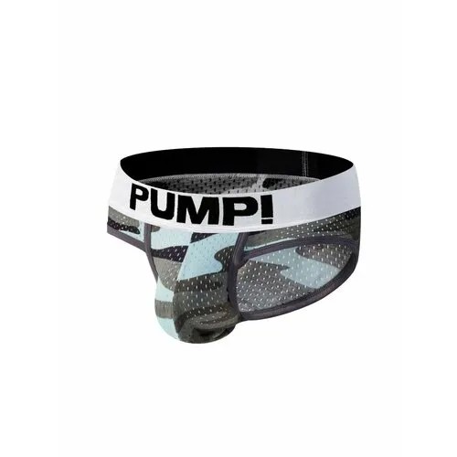Трусы PUMP!, размер M, черный, белый, серый