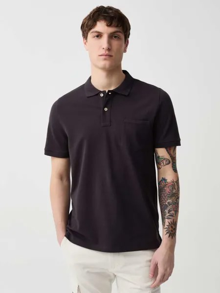 Рубашка-Поло из пике с карманом Ovs, цвет dark brown