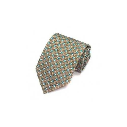Светлый галстук с бирюзовыми квадратиками Christian Lacroix 815108