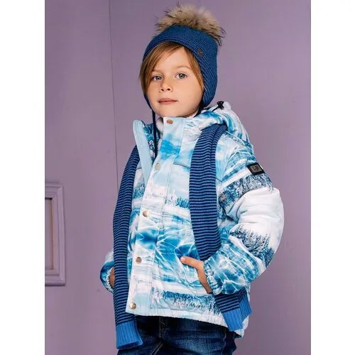 Куртка Les Trois Vallees, укороченная, манжеты, капюшон, карманы, ветрозащита, водонепроницаемость, мембрана, размер 104, голубой