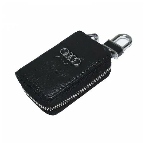 Бирка для ключей BAREZ, гладкая фактура, Audi, 10 шт., черный