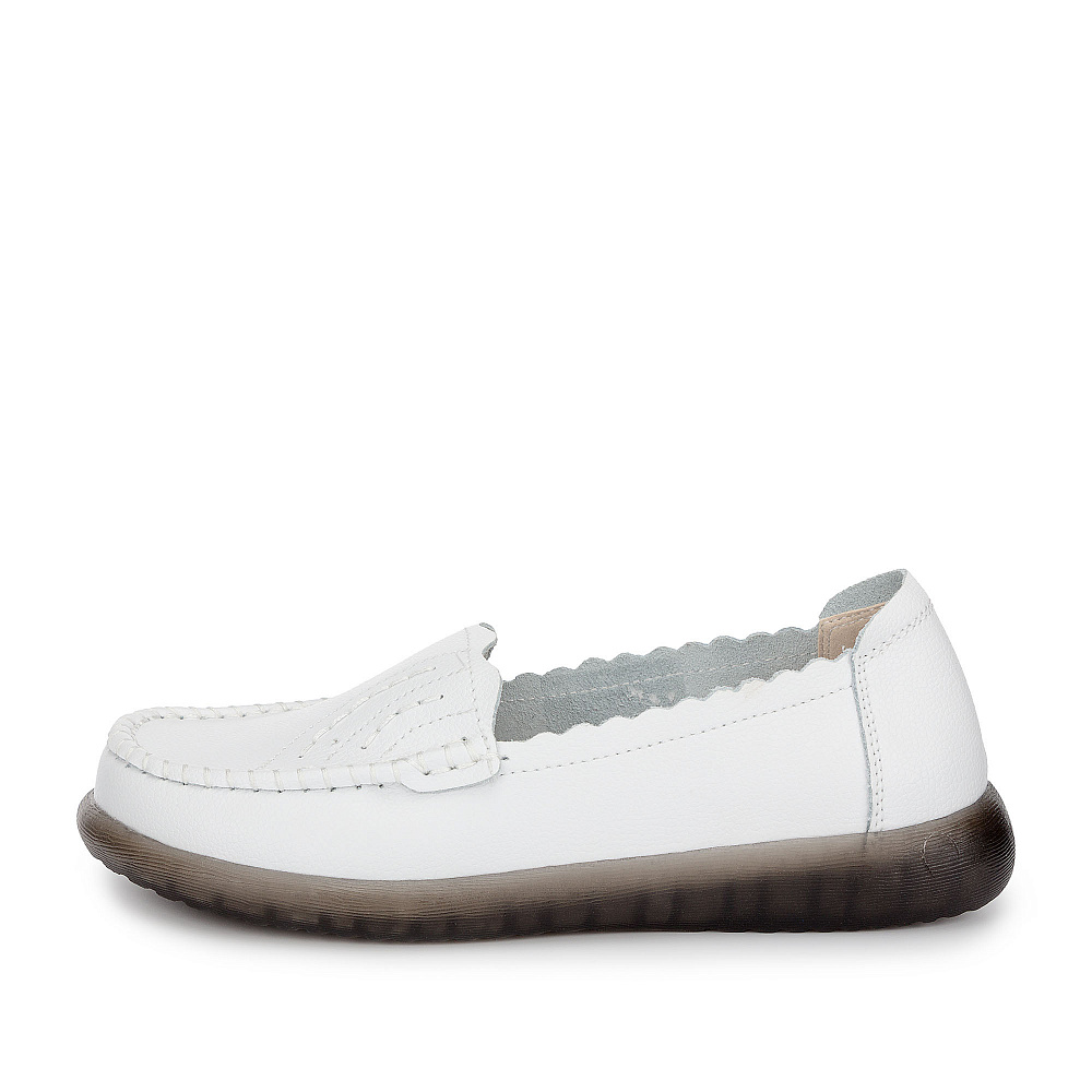 Мокасины женские MUNZ SHOES 12-11WA-008V белые 36 RU