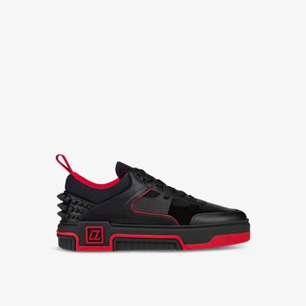 Мужские кожаные низкие кеды Astroloubi Christian Louboutin, черный