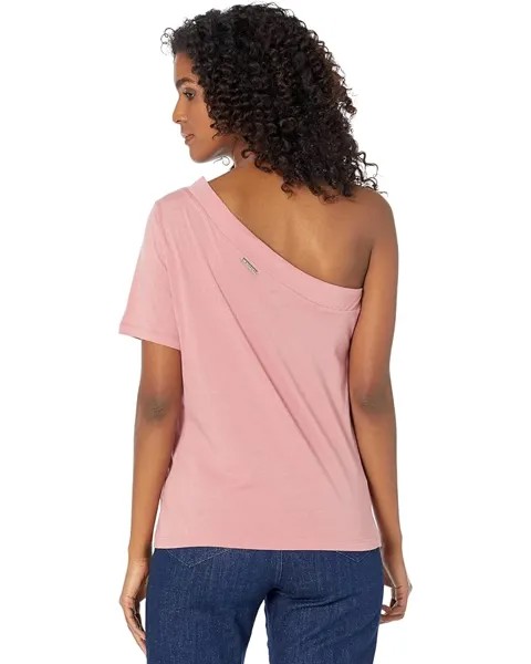 Топ Michael Kors Grommet One-Shoulder Top, цвет Dusty Rose