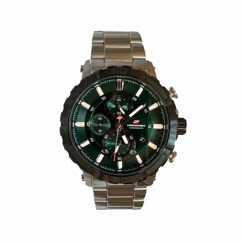 Наручные часы Chronoforce CF5350 GSSB GREEN, серебряный