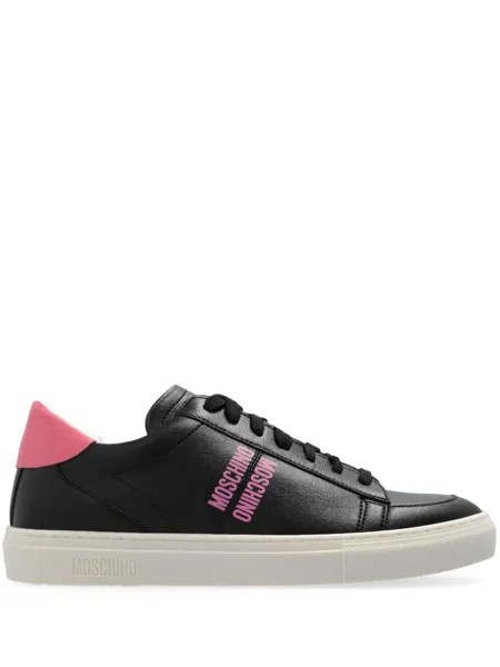 Moschino кроссовки с логотипом, черный