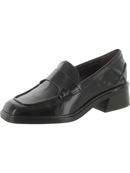 Женские лакированные лоферы Gabriella с квадратным носком на каблуке Sarto Franco Sarto, цвет Black Leather