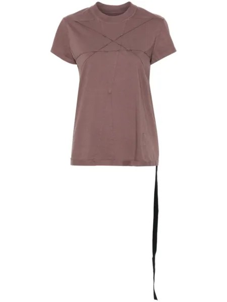 Rick Owens DRKSHDW футболка с декоративной строчкой, фиолетовый