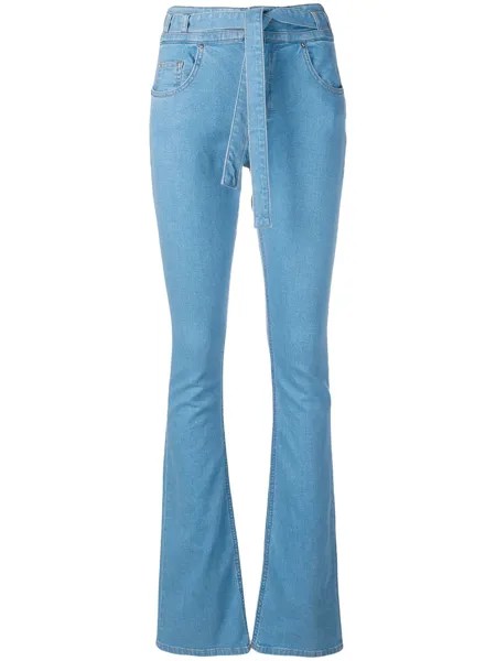 Victoria Victoria Beckham расклешенные джинсы с завязкой на поясе