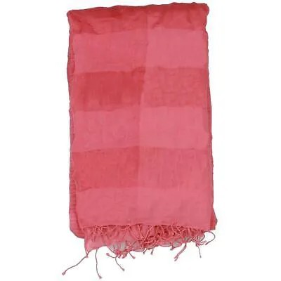 Женский прямоугольный шарф с розовой бахромой Eileen Fisher O/S BHFO 7768