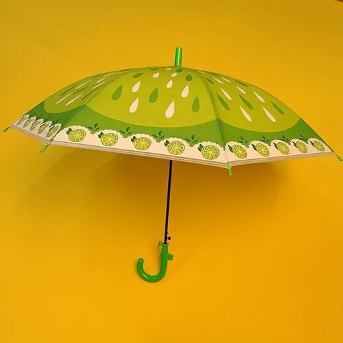 Зонт-трость механика, купол 50 см., зеленый