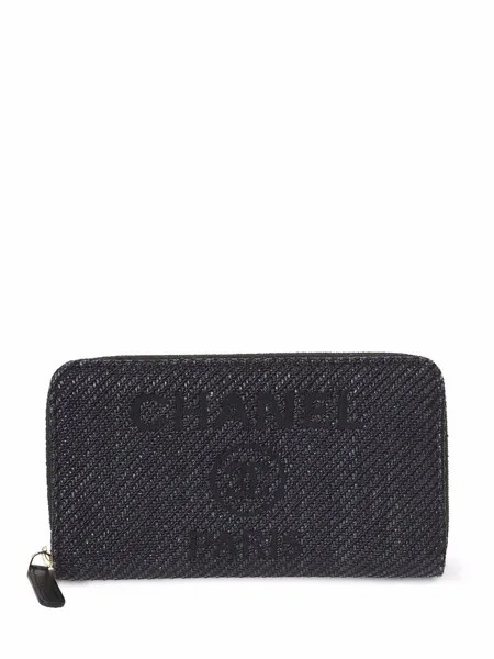 Chanel Pre-Owned кошелек с круговой молнией и логотипом CC