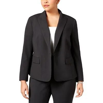 Женский серый пиджак на одной пуговице Anne Klein, пиджак плюс 14 Вт BHFO 3519