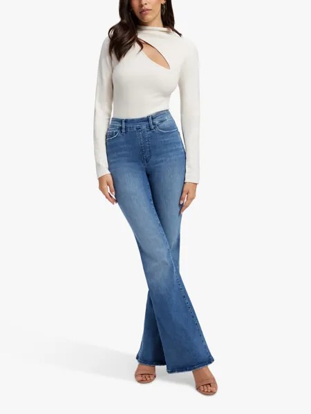 Расклешенные джинсы Good American, цвет индиго