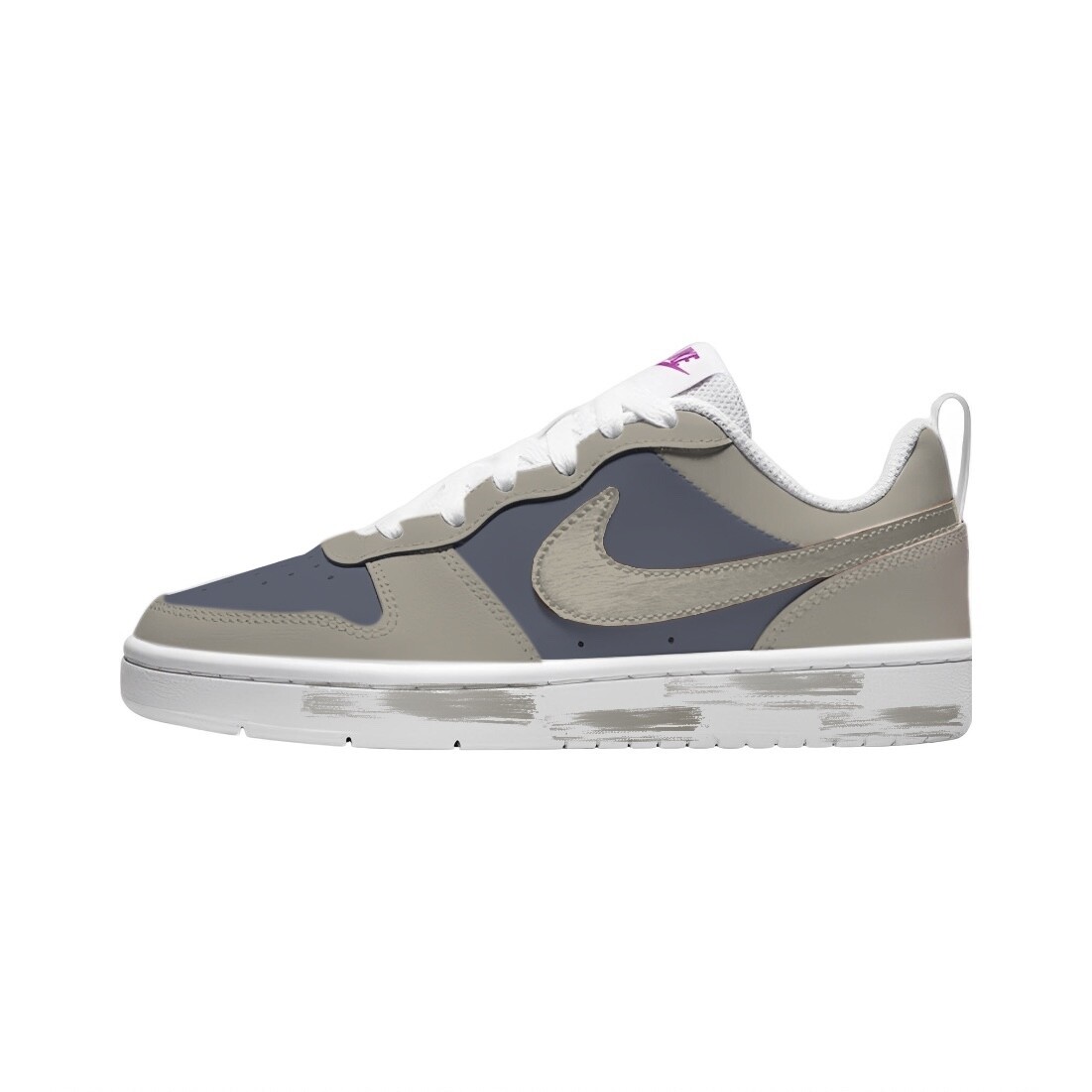 Кроссовки Nike Court Borough Skateboarding Shoes Women's Low-top Green/Gray, хаки/серый