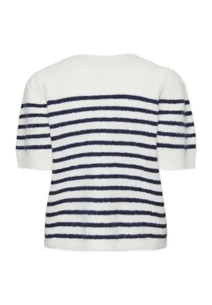 Футболки с принтом YASANNE STRIPE YAS, цвет Birch/Navy Blazer