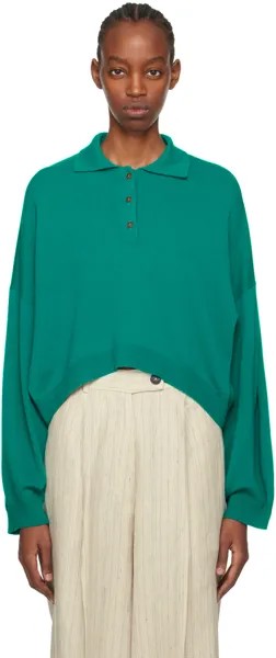 Зеленая рубашка-поло на пуговицах Cordera
