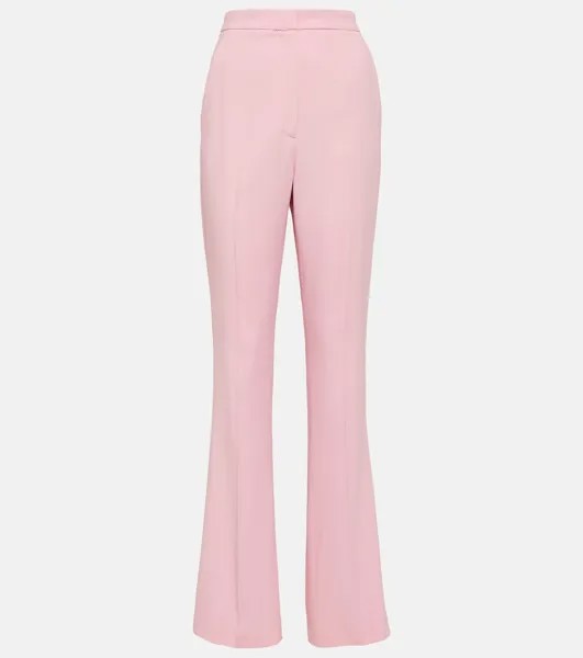 Расклешенные брюки из крепа с высокой посадкой Alexander Mcqueen, розовый