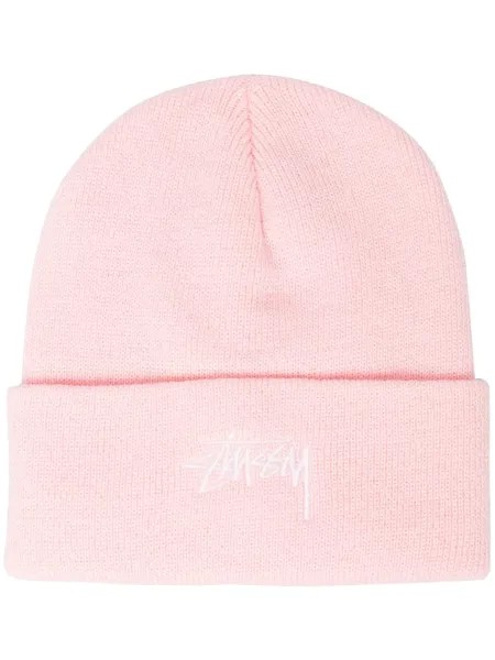 Stussy шапка бини Stock с вышитым логотипом