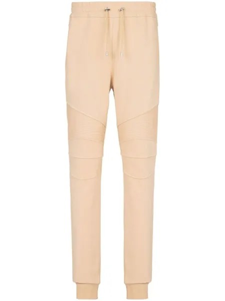 Balmain спортивные брюки с логотипом, нейтральный цвет