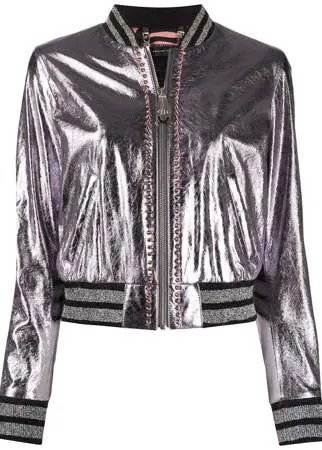 Philipp Plein куртка-бомбер с заклепками