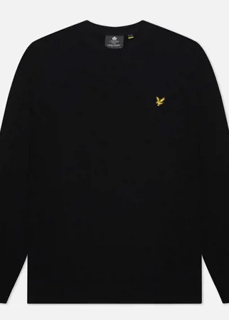 Мужской свитер Lyle & Scott Cotton Merino Crew Jumper, цвет чёрный, размер S