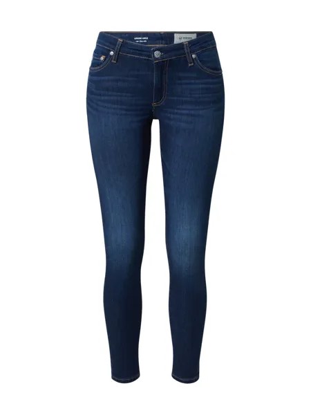 Узкие джинсы AG Jeans Legging Ankle, военно-морской