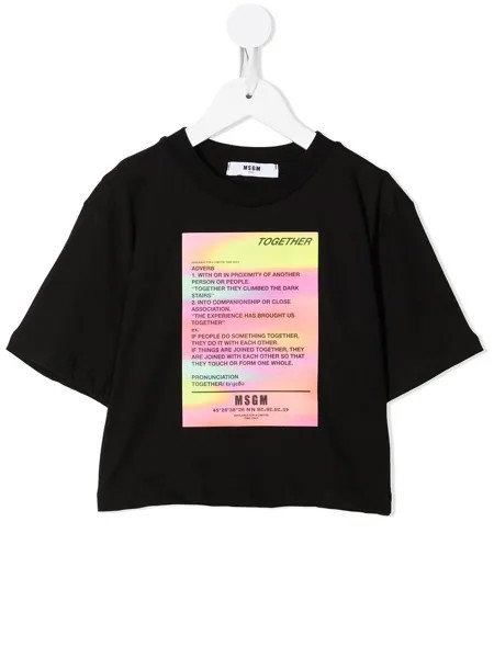 MSGM Kids футболка с принтом