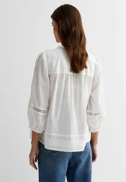 Блузка Cutwork Tie Neck New Look, кремовый