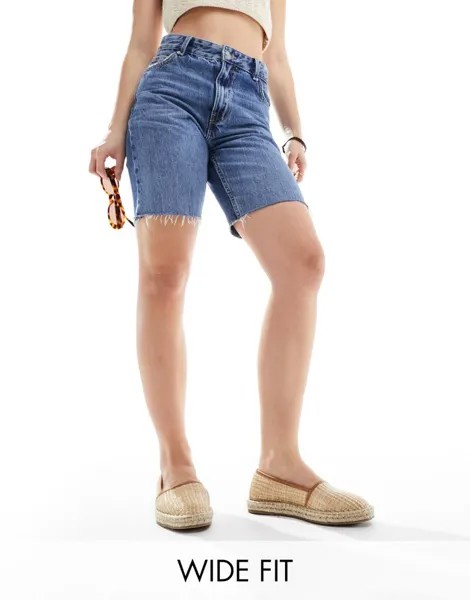 Эспадрильи с закрытым носком ASOS DESIGN Wide Fit Joey из натуральной рафии