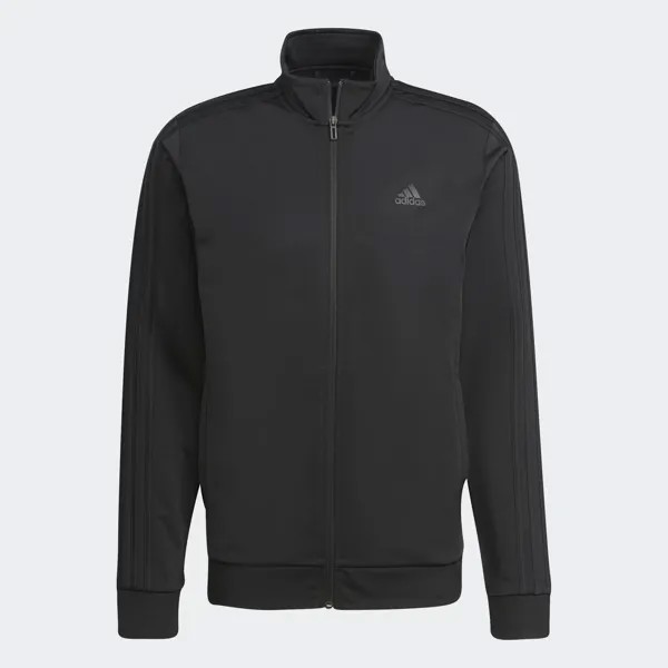 Спортивная куртка с 3 полосками Essentials Warm-Up Adidas, цвет Black/Black