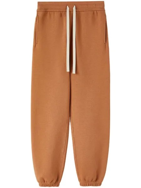 Jil Sander спортивные брюки с кулиской, коричневый