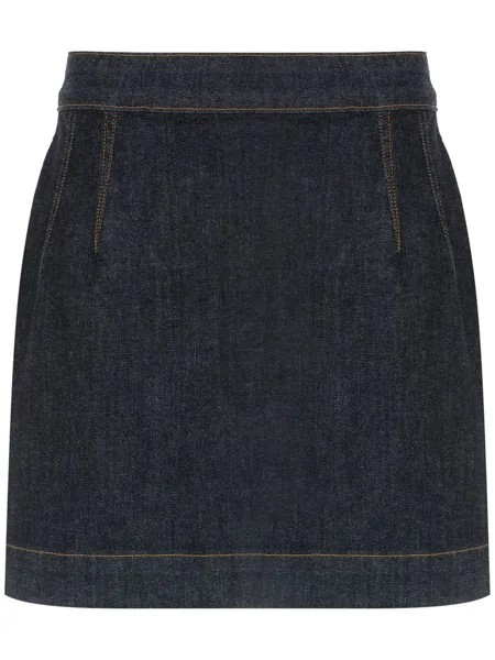 À La Garçonne high waisted denim skirt