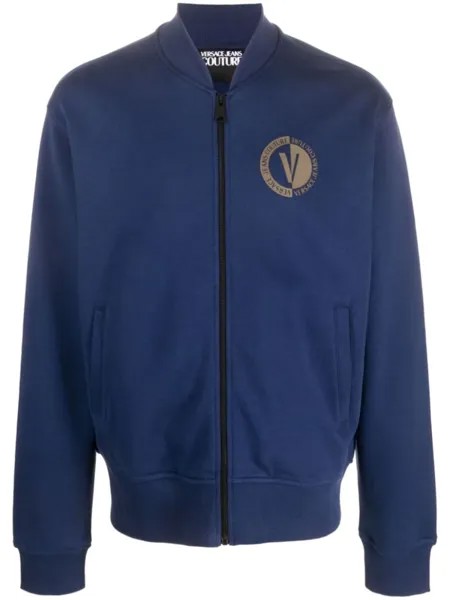 Versace Jeans Couture бомбер с логотипом, синий