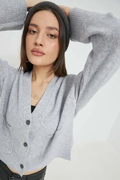 Свитер из смесовой шерсти Abercrombie & Fitch, серый