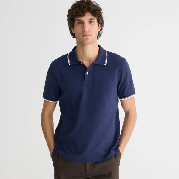 Классическая рубашка-поло из пике J.Crew, синий