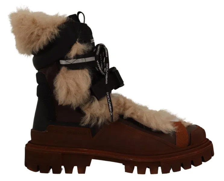 DOLCE - GABBANA Обувь Сапоги Зимняя овчина Кожа Резина EU44 /US11 Рекомендуемая розничная цена 1600 долларов США