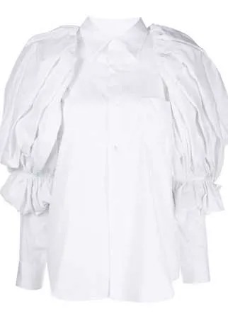 Comme Des Garçons поплиновая блузка с объемными рукавами