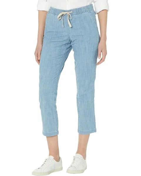 Брюки L.L.Bean Lakewashed Chino Pull-On Chambray Ankle, цвет Chambray