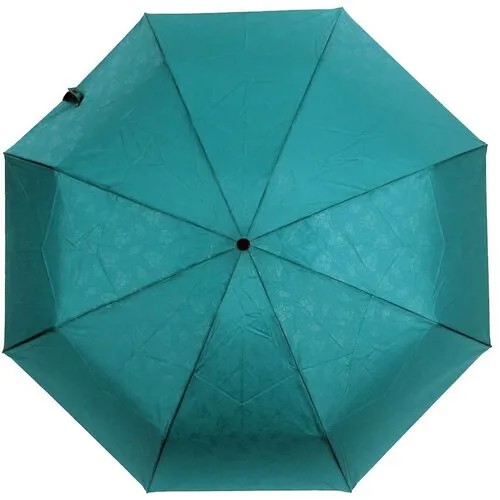 Мини-зонт Три слона, зеленый, бирюзовый