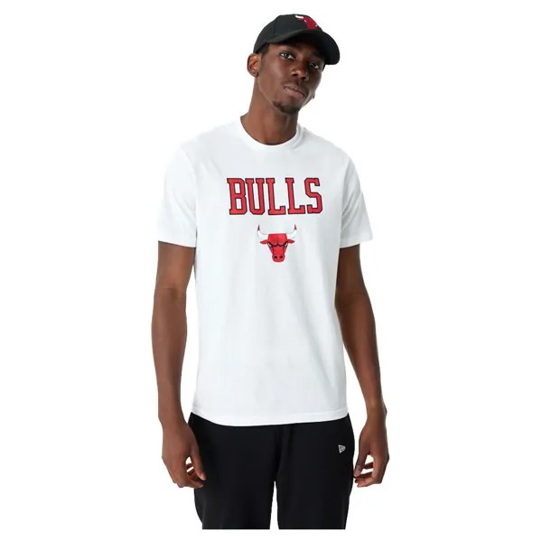 Футболка с коротким рукавом New Era 60357046 NBA Team Logo Chicago Bulls, белый