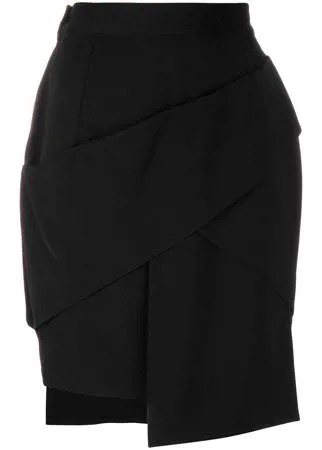 Versace Pre-Owned короткая юбка асимметричного кроя
