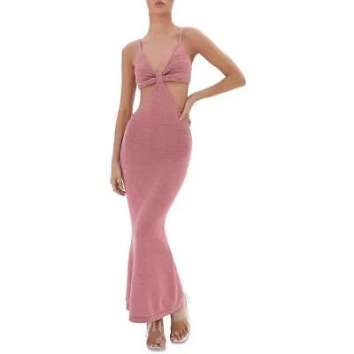 Cult Gaia Womens Serita Розовое длинное макси-платье без рукавов с вырезами L BHFO 5254