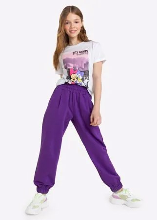 Фиолетовые спортивные брюки для девочки Gloria Jeans