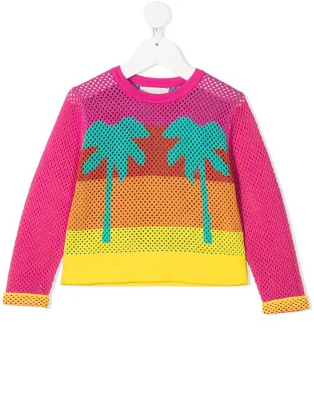 Stella McCartney Kids топ рыхлой вязки с принтом