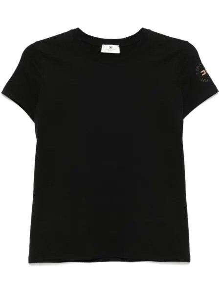 Elisabetta Franchi футболка с логотипом, черный