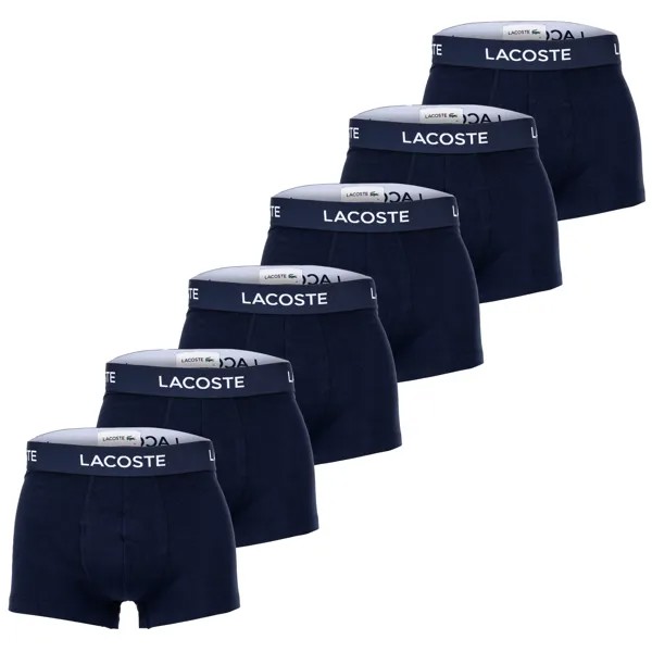Боксеры Lacoste Boxershort 6 шт, темно-синий