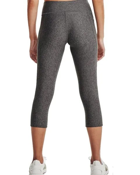 Брюки Under Armour HeatGear Armour Mid Capris, цвет Charcoal Light Heather/White