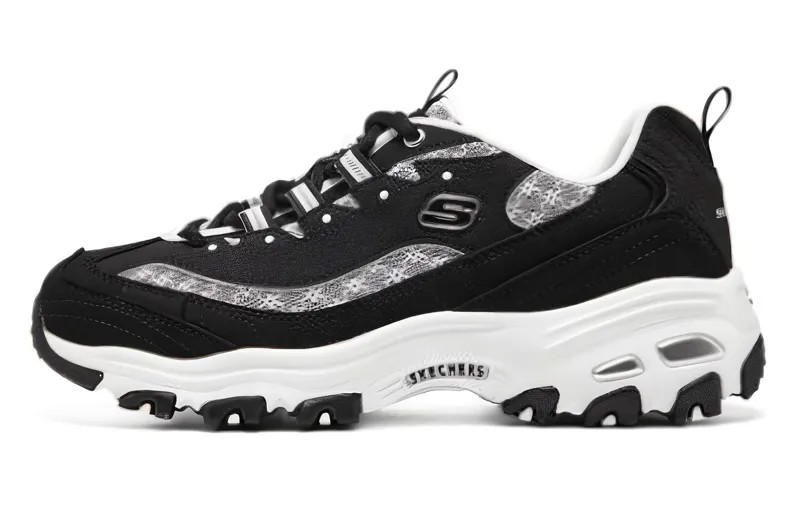 Кроссовки Skechers Chunky Sneakers Women's Low-top Black/White, черный/белый